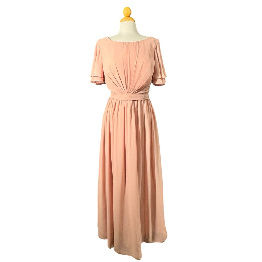 NWOT Blush Maxi Dress with Gathered Waist